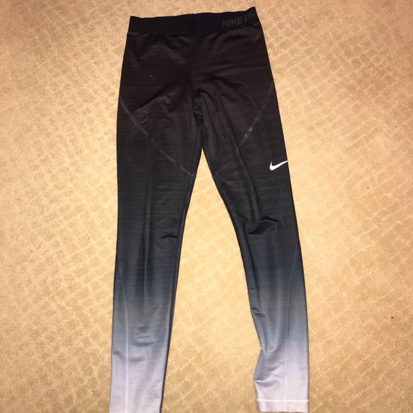 Nike Pants - Nike pro ombré colored full length fleece leggings